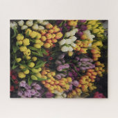 チューリップカラフルフラワーガーデン開花懸命 ジグソーパズル (横)