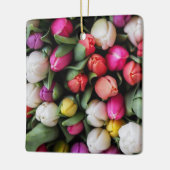 チューリップカラフルフラワーズイースター春 セラミックオーナメント (左)