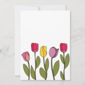 チューリップカラフルフローラチューリップベビーシャワー 招待状 (裏面)