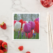 チューリップカラフル美しいシール スタンダードカクテルナプキン (インサイチュ)
