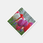 チューリップカラフル美しいシール スタンダードカクテルナプキン (角)