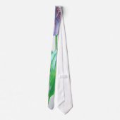 チューリップカラフル芸術的花 ネクタイ (裏面)