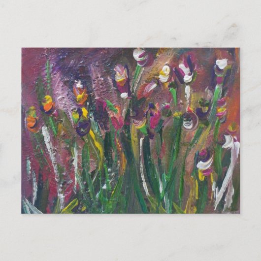 チューリップカラフル葉書 ポストカード (正面)