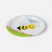 チューリップガーデンでミツバチ ペーパープレート (アングル)