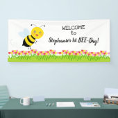 チューリップガーデンでミツバチ 横断幕 (トレードショー)