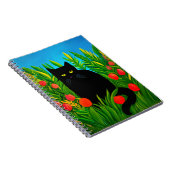 チューリップガーデンに住む小さな黒猫 ノートブック (右側)