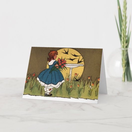 チューリップガーデンの日の出 カード (正面)