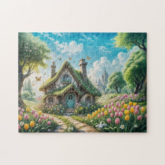 チューリップガーデンの魔法の小屋 ジグソーパズル (横)