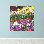 チューリップガーデンキャンバスプリントプリント キャンバスプリント (インサイチュ (ウッドフロア))