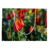 チューリップガーデンテクスチャ ラージペーパーバッグ (裏面)