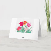 チューリップガーデンハッピーバースデー カード (裏面)