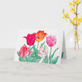 チューリップガーデンハッピーバースデー カード (黄色い花)