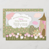 チューリップガーデンバースデーパーティー 招待状 (正面/裏面)