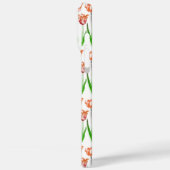 チューリップガーデンプリントインコーラルオレンジ&グリーン Case-Mate iPhoneケース (裏面 / 左)