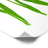 チューリップガーデンプリントイン明るい赤紫色ピンクとグリーン ポスター (角)