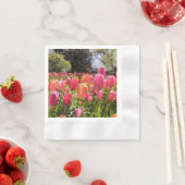 チューリップガーデンペーパーナプキン 縁ありカクテルナプキン (インサイチュ)