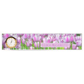 チューリップガーデン/ラベンダーピンク及びホワイトチューリップ デスクネームプレート (正面)