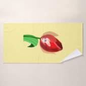 チューリップガールバスタオル – カスタマイズ バスタオル (バスタオル)