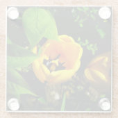 チューリップグラスのコースター ガラスコースター (裏面)