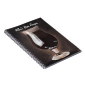 チューリップグラスのパータースタウトのアートにダーク絵画ビール ノートブック (右側)