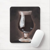 チューリップグラスのパータースタウトのアートにダーク絵画ビール マウスパッド (マウス)