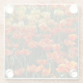 チューリップグラスコースター ガラスコースター (裏面)