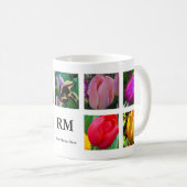 チューリップコラージュ#1マグ コーヒーマグカップ (正面右)