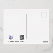 チューリップゴールドフォイルホリデーハガキ 箔シーズンポストカード (裏面)