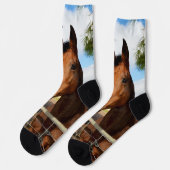 チューリップザブラウンホース、クルーソックス ソックス (左)