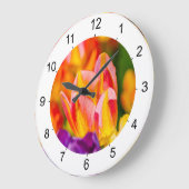 チューリップスの魅力 ラージ壁時計 (傾斜)