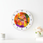 チューリップスの魅力 ラージ壁時計 (ホーム)