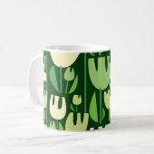 チューリップスカンジナビアスタイルパターン コーヒーマグカップ (正面左)