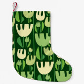 チューリップスカンジナビアスタイルパターン スモールクリスマスストッキング (正面)