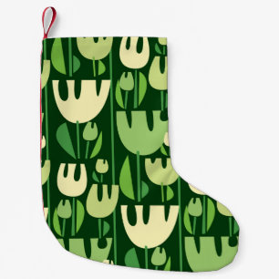 チューリップスカンジナビアスタイルパターン スモールクリスマスストッキング