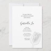 チューリップスケッチ春ブライダルシャワー 招待状 (正面)