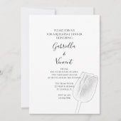 チューリップスケ結婚ッチのリハーサルディナー招待状 招待状 (正面)