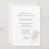 チューリップスケ結婚ッチのリハーサルディナー招待状 招待状 (正面)