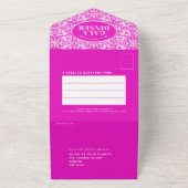 チューリップスターズピンク柄のガラディナーイベント オールインワン招待状 (外側)