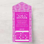 チューリップスターズピンク柄のガラディナーイベント オールインワン招待状 (内側)