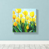 チューリップストレッチキャンバス壁デコ キャンバスプリント (インサイチュ (ウッドフロア))