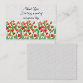 チューリップスフラワーオン春サンキューカード ノートカード (正面/裏面)