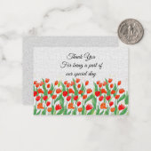 チューリップスフラワーオン春サンキューカード ノートカード (正面/裏面インサイチュ)