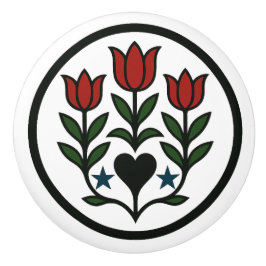 チューリップスペンシルバニアオランダ六角サインセラミックノブ セラミックノブ