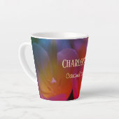 チューリップスモールフローラ名とお気に入りのラテマグカップ カフェラテマグ (左アングル)