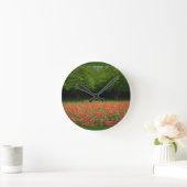 チューリップス&ツリーズ ラウンド壁時計 (ホーム)