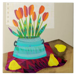 チューリップセラミックキッチンタイル タイル