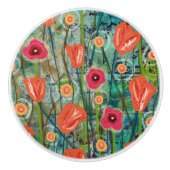 チューリップタンゴインスパイア自然フローラ- セラミックノブ (正面)