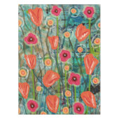 チューリップタンゴインスパイア自然フローラ- テーブルクロス (正面)