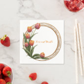 チューリップタ結婚ンゴ紙プレート スタンダードカクテルナプキン (インサイチュ)