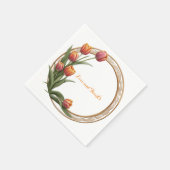 チューリップタ結婚ンゴ紙プレート スタンダードカクテルナプキン (角)